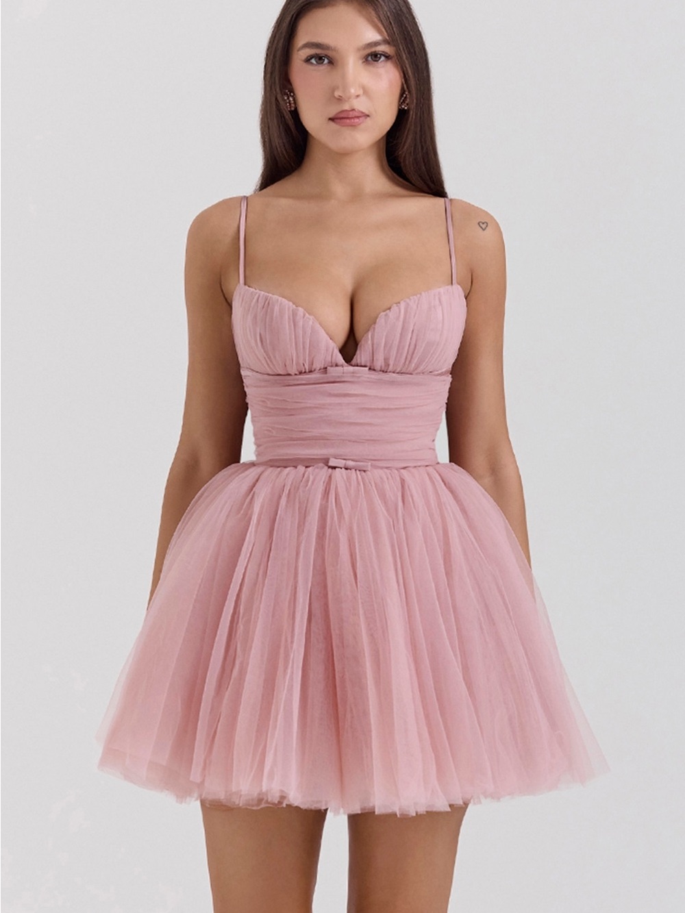 House of CB Princess French Rose Tulle Mini Dress